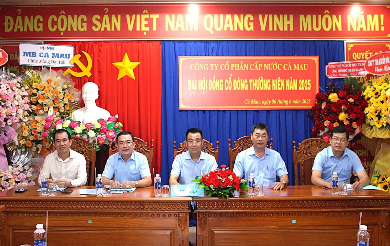 ĐẠI HỘI ĐỒNG CỔ ĐÔNG THƯỜNG NIÊN NĂM 2025 CÔNG TY CỔ PHẦN CẤP NƯỚC CÀ MAU
