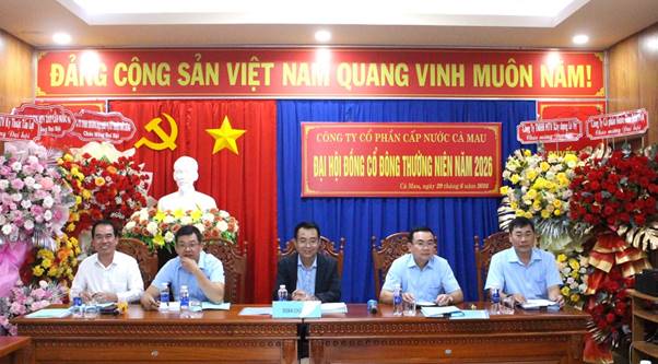 ĐẠI HỘI ĐỒNG CỔ ĐÔNG THƯỜNG NIÊN NĂM 2026 CÔNG TY CỔ PHẦN CẤP NƯỚC CÀ MAU
